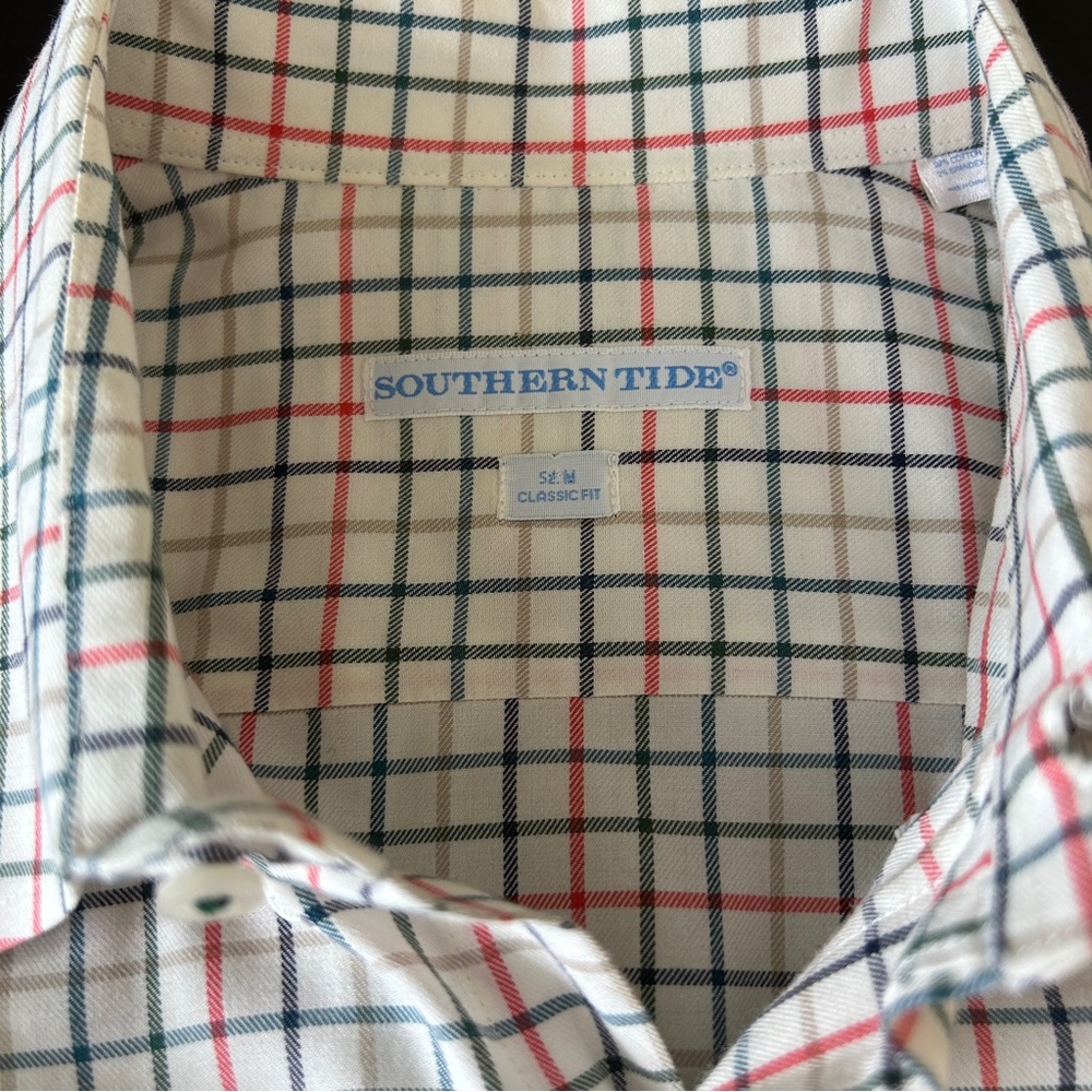 Southern Tide Men’s Check Plaid Button Down | Size M - Picture 6 of 7